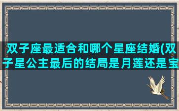 双子座最适合和哪个星座结婚(双子星公主最后的结局是月莲还是宝青急求)
