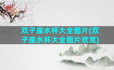 双子座水杯大全图片(双子座水杯大全图片欣赏)