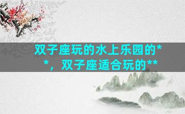 双子座玩的水上乐园的**，双子座适合玩的**