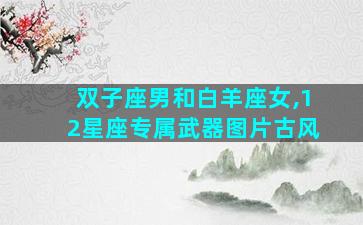 双子座男和白羊座女,12星座专属武器图片古风