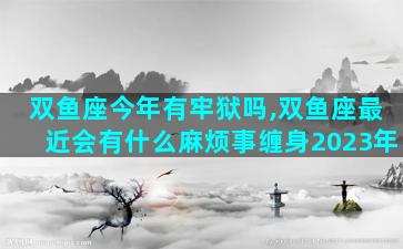 双鱼座今年有牢狱吗,双鱼座最近会有什么麻烦事缠身2023年