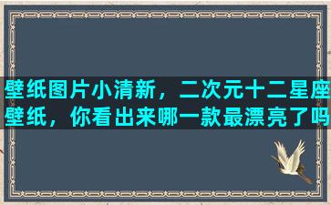 壁纸图片小清新，二次元十二星座壁纸，你看出来哪一款最漂亮了吗