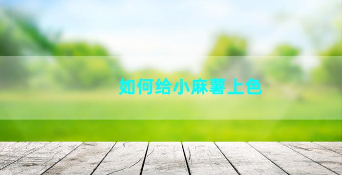 如何给小麻薯上色