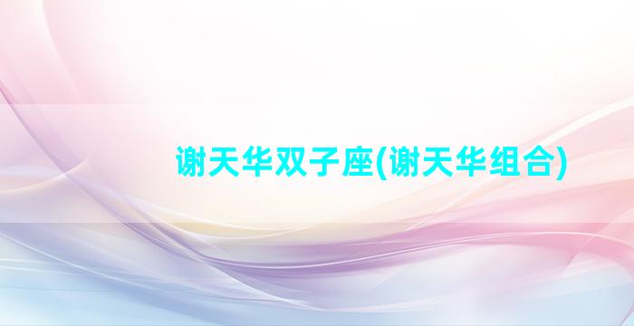 谢天华双子座(谢天华组合)