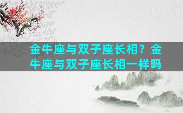 金牛座与双子座长相？金牛座与双子座长相一样吗